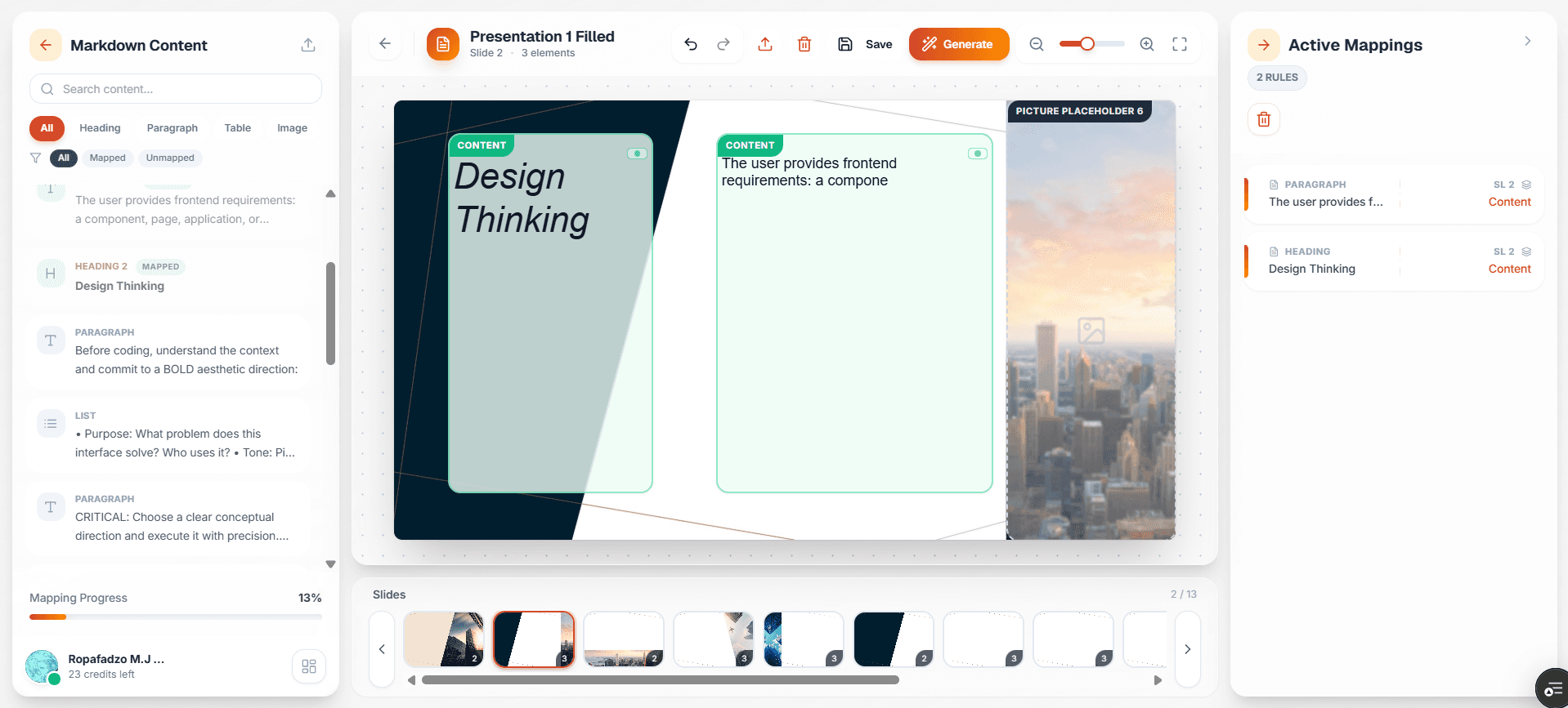 PPTAutomate Editor Interface